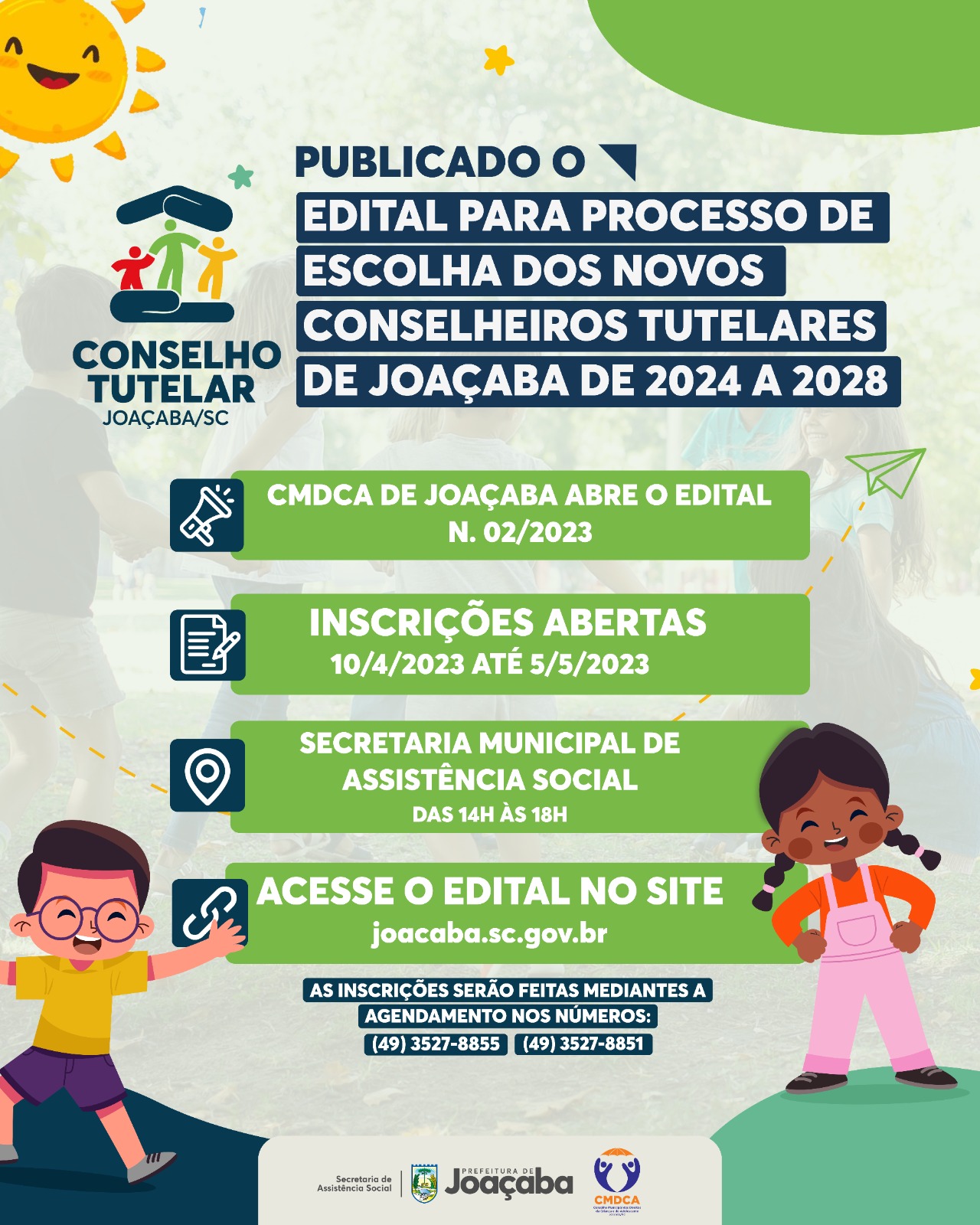 Inscri Es Abertas Para Escolha De Conselheiros Tutelares Em Joa Aba