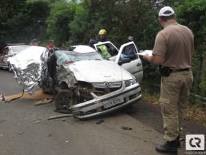 Motorista foge após acidente com duas mortes em Luzerna