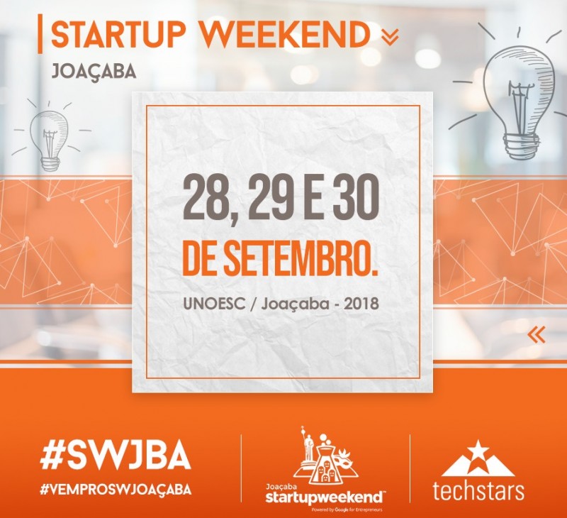 Startup Weekend será realizado neste mês em Joaçaba