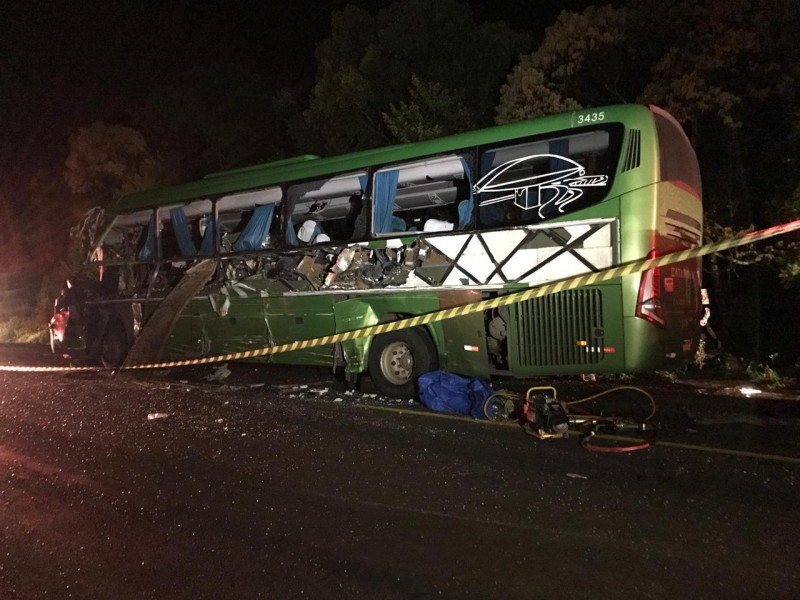 Moradores de Erval Velho estavam no ônibus que se acidentou no PR