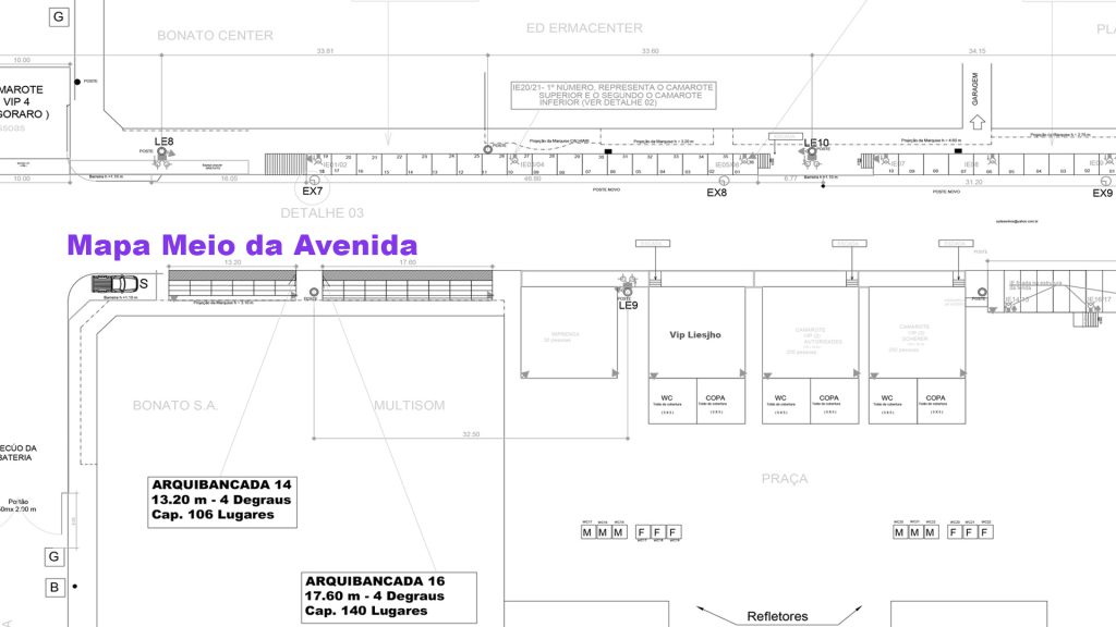 Mapa meio avenida