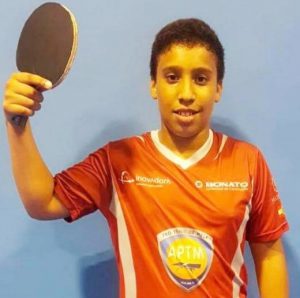 Abimael Araújo, de apenas 12 anos, conquistou a vaga na Seleção Brasileira de Tênis de Mesa