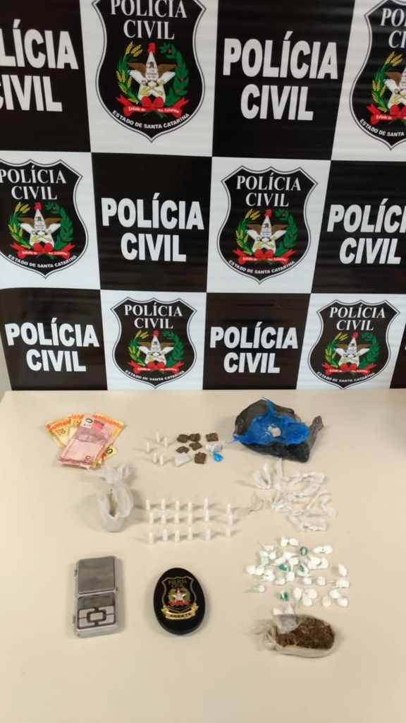 Polícia Civil prende quatro pessoas por tráfico de drogas e associação ao tráfico em Joaçaba