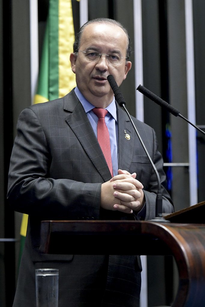 Plenário do Senado Federal durante sessão deliberativa extraordinária. Em discurso, à tribuna, senador Jorginho Mello (PR-SC). Foto: Waldemir Barreto/Agência Senado